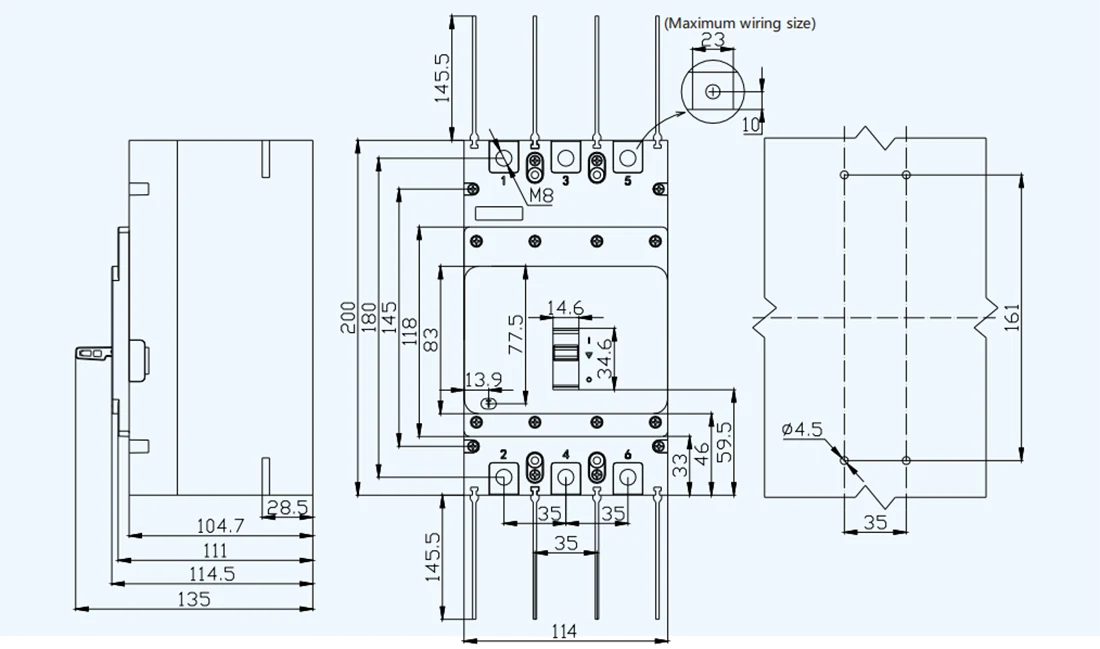 400A 2pole DC1500V Circuit Breaker