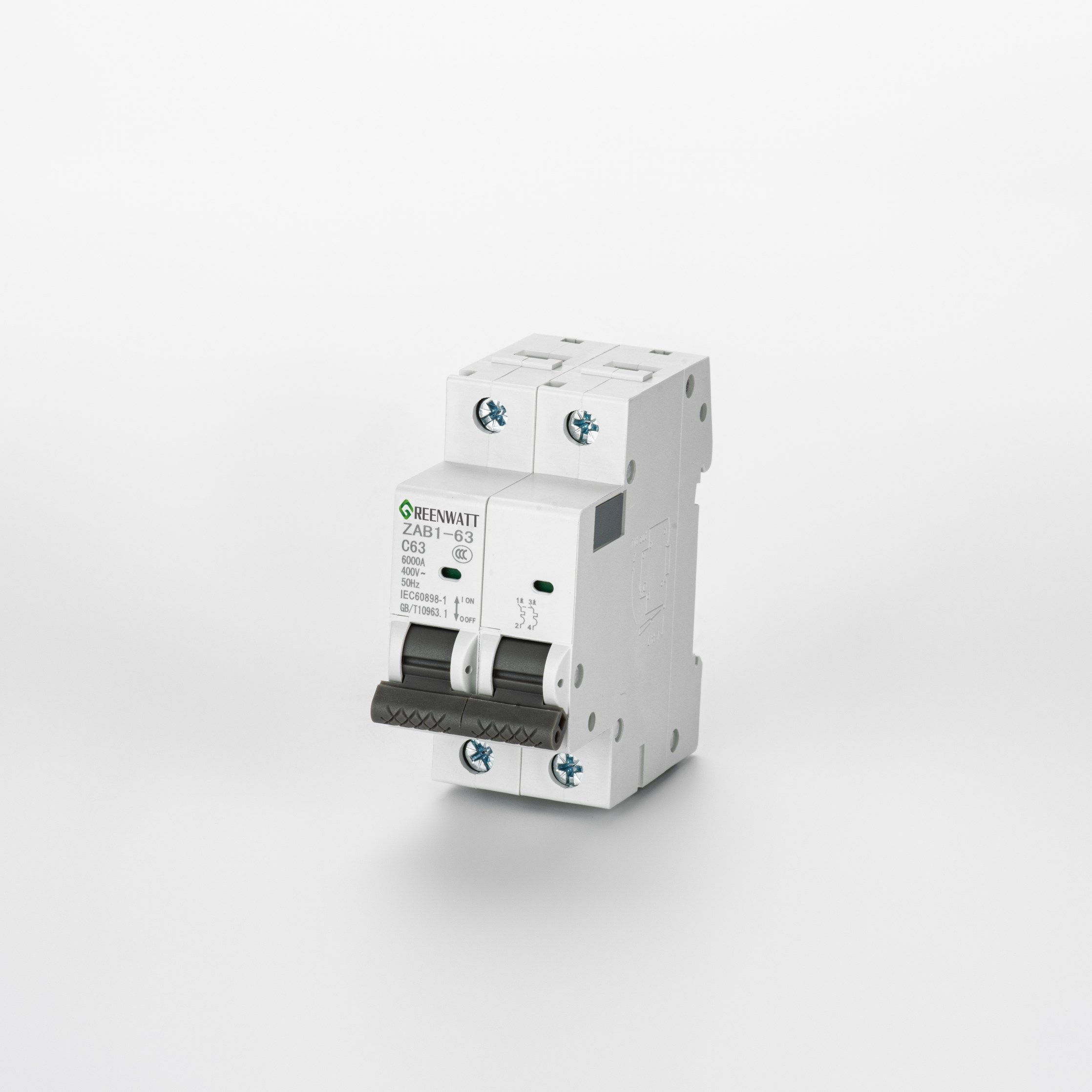 REENWATT ZAB1-63 AC MINIATUURE STROOMBREEKER | 63A 400V