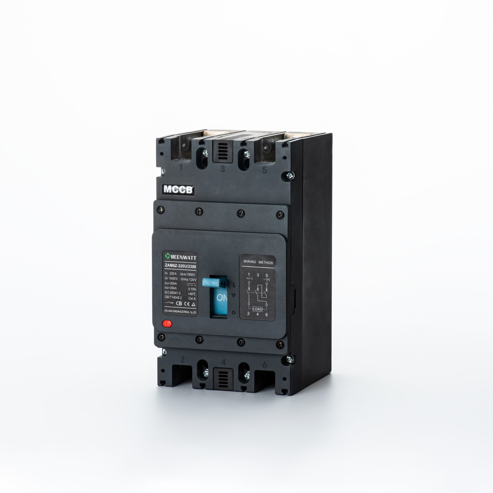 TSM2 -serie MCCB | 1600a | 400V AC | Overstroom/kortsluiting/UV-bescherming | IEC60947-2