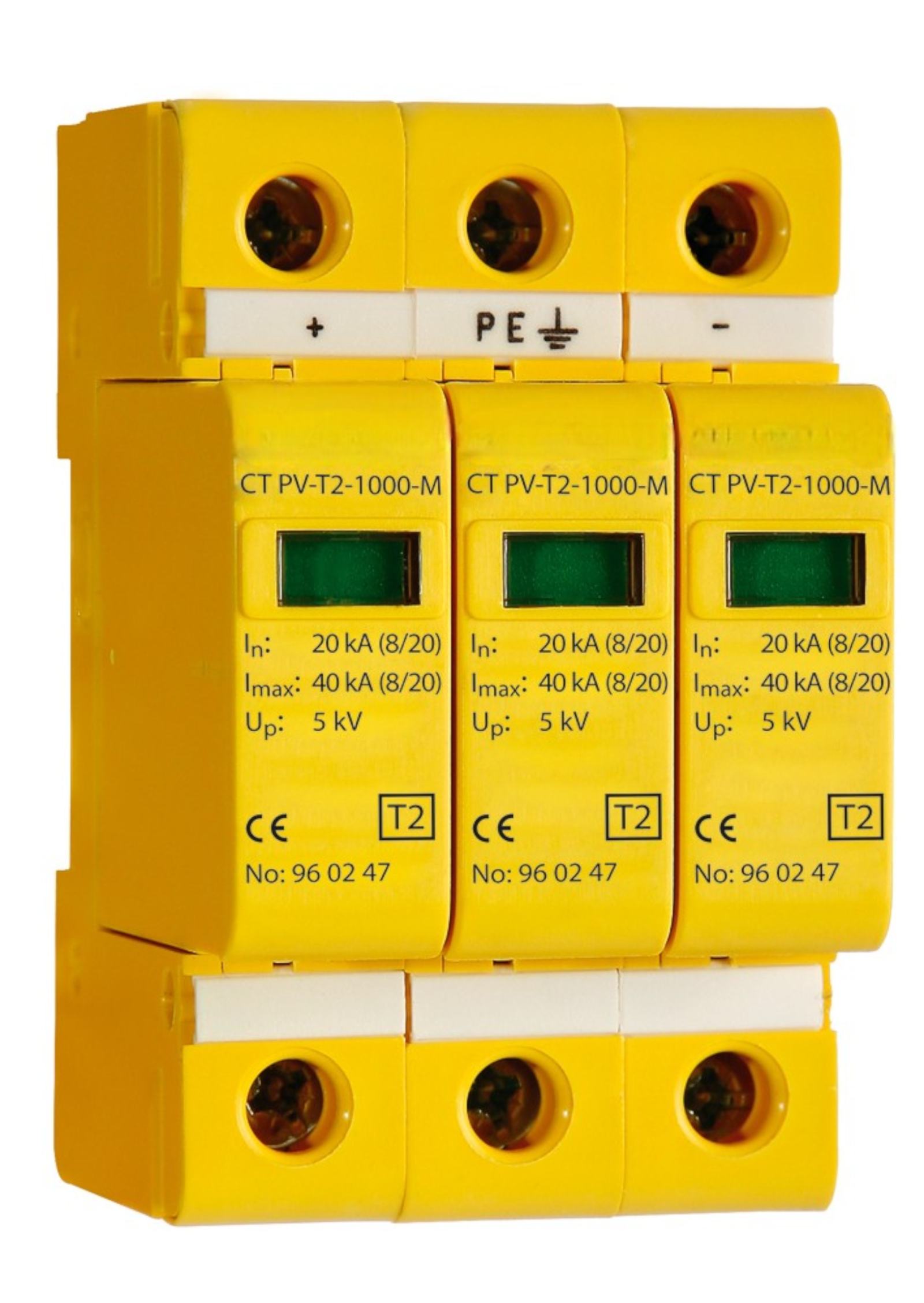 Type 2 DC Surge Protective Device met externe omschakeling contact | Din-rail, ip20