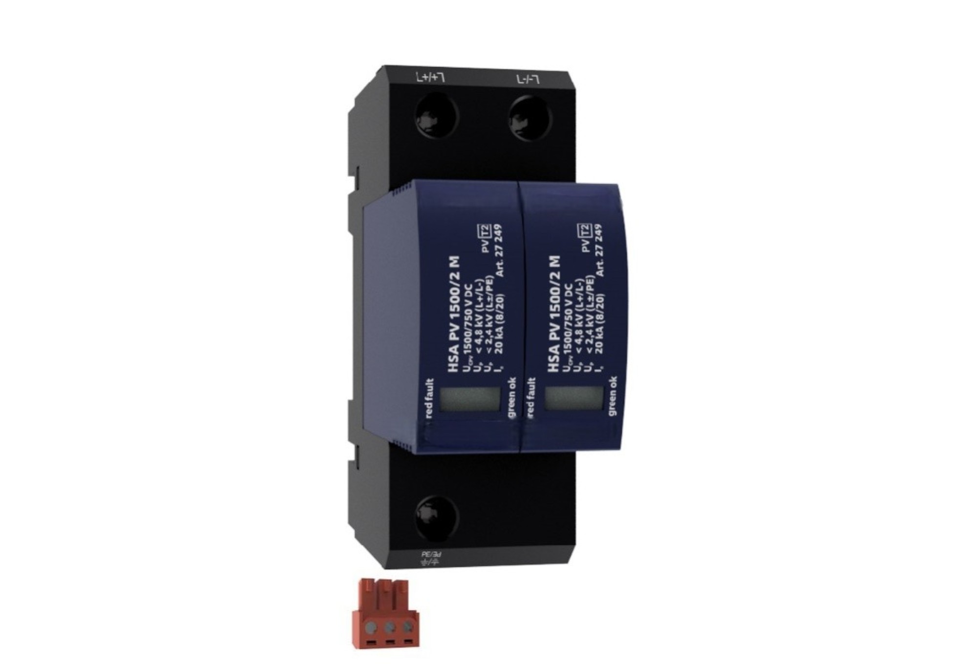 Type 2 PV Surge Arester (U/Y -verbinding) | Geen back-upzekering | Monitoring op afstand
