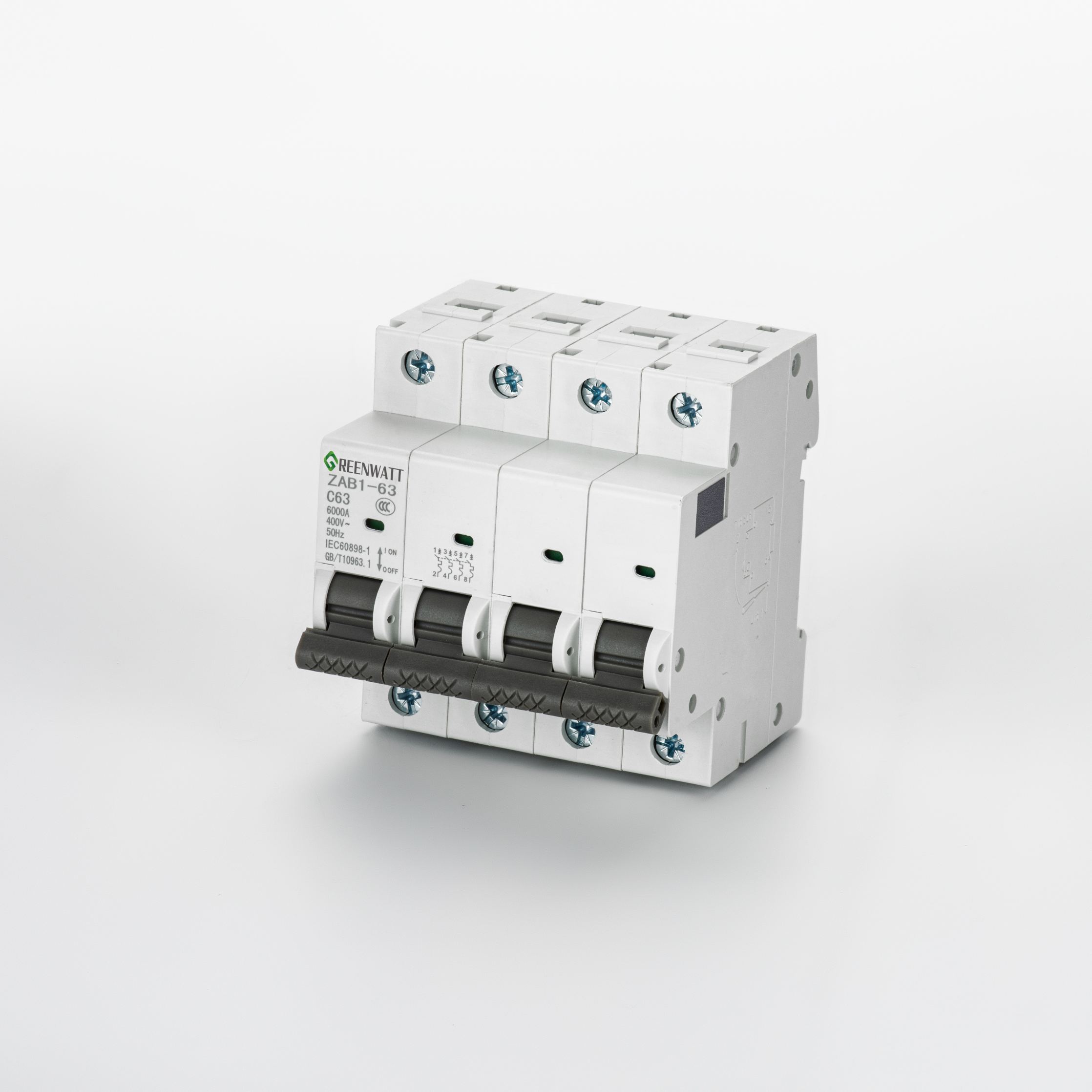 ZAB1-63 4P Miniature stroomonderbreker | Greenwatt