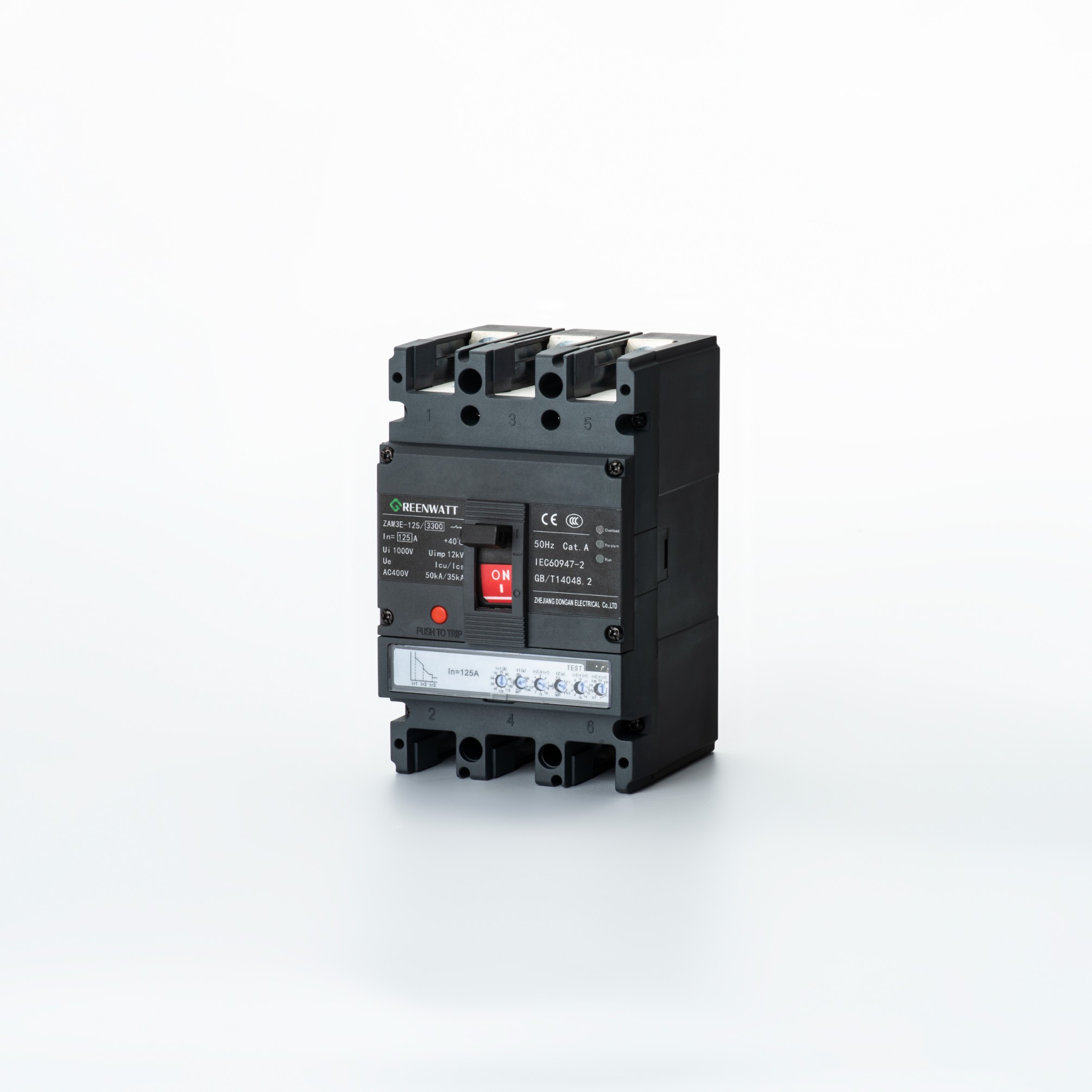 ZAM3E-125 Elektronische gevormde kas stroomonderbreker | Greenwatt